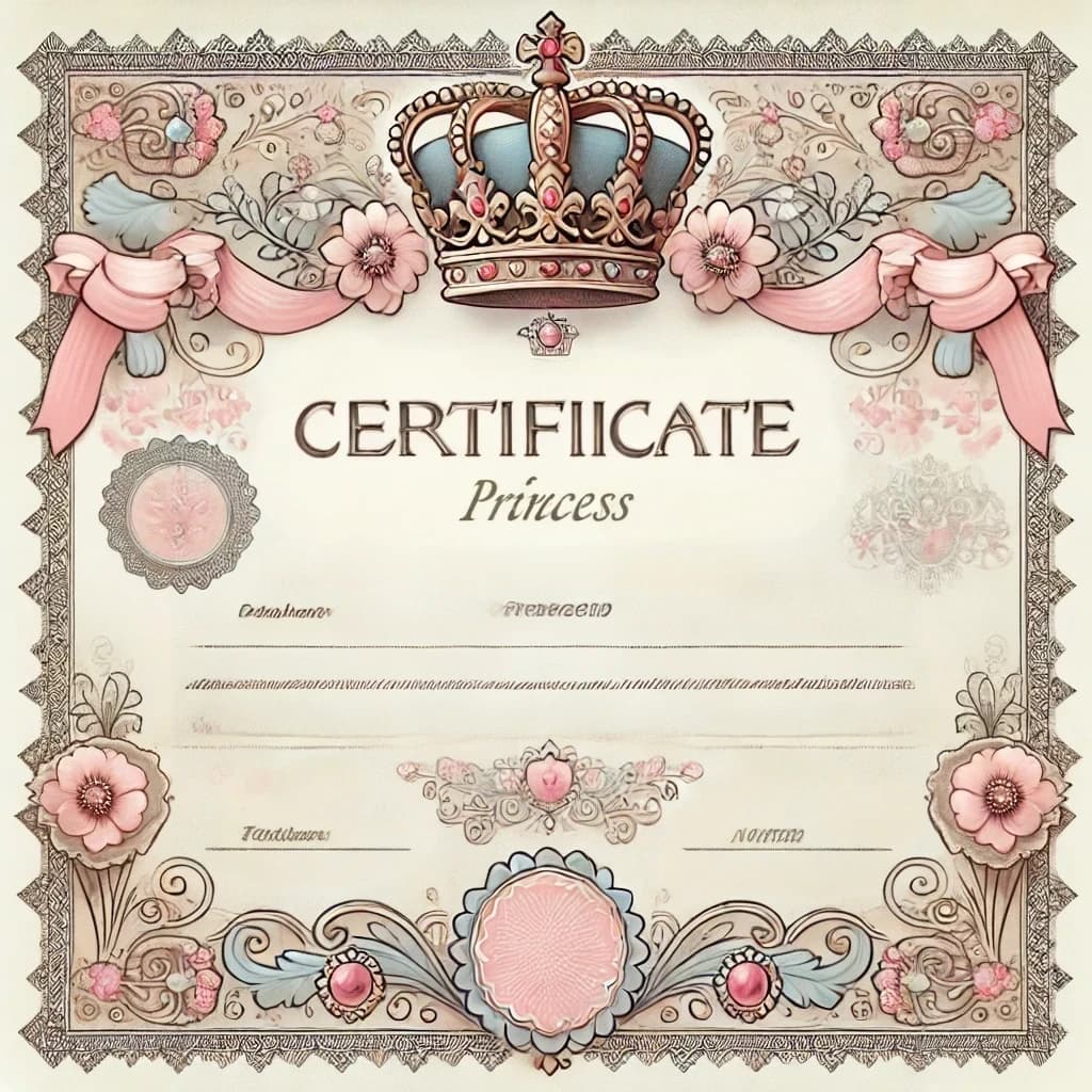 Princess Certificate